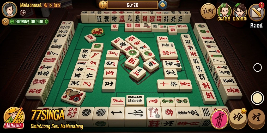 Gameplay menarik dari 77SINGA dengan Mahjong yang menantang.