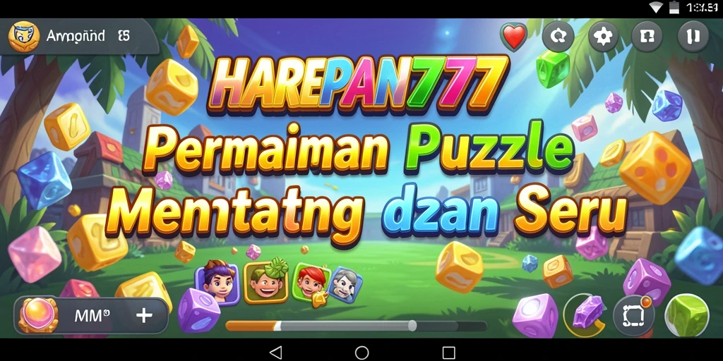 Tangkapan layar utama HARAPAN777 menampilkan gameplay Puzzle yang menarik.