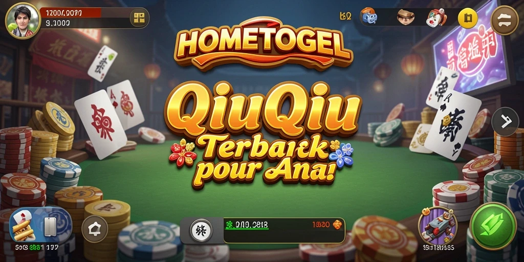 Tampilan gameplay menarik dari HOMETOGEL saat bermain QiuQiu.