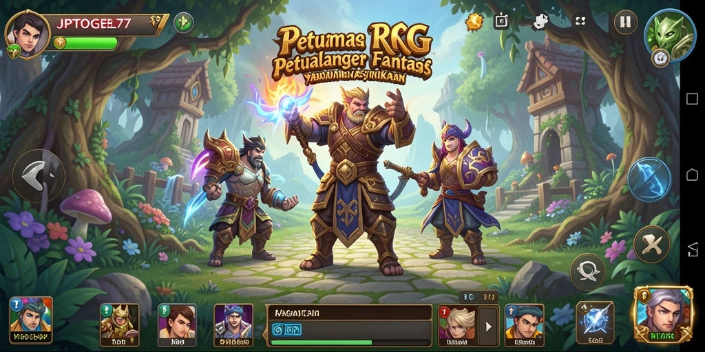 Tampilan gameplay RPG petualangan seru di JPTOGEL77.