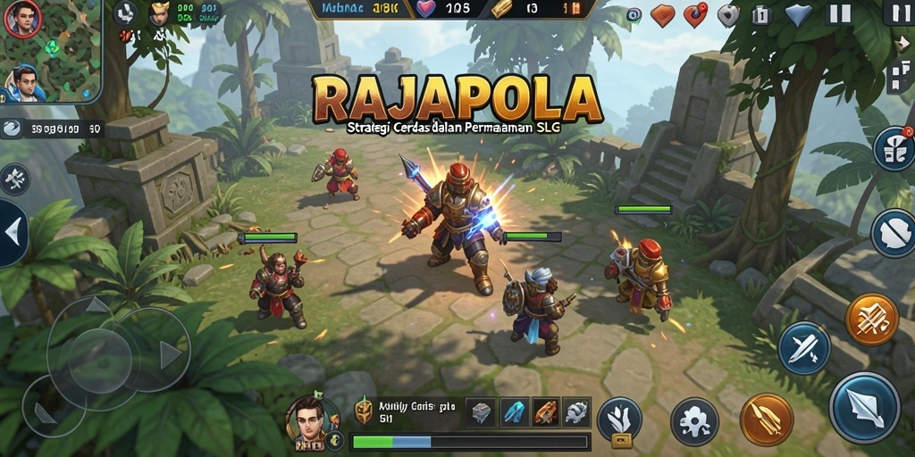 Tampilan gameplay strategis RAJAPOLA yang menawan dan menantang.