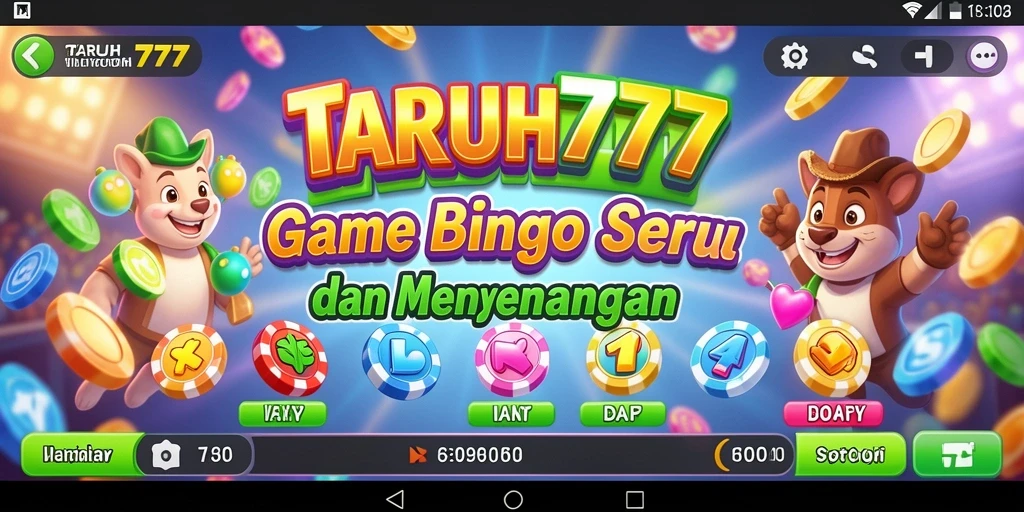 Tampilan gameplay seru dalam TARUH777 yang penuh tantangan Bingo.